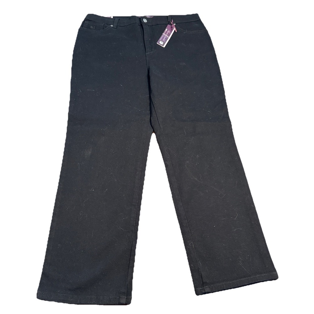 NWT Gloria Vanderbilt Amanda Jeans‎ 14P Petite Black Slimming Stretch